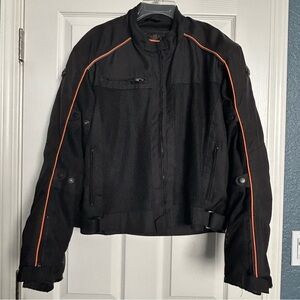 BILT Men’s Motorcycle Jacket XL – CE Rated,‎ Removable Liner, Orange Piping NWOT